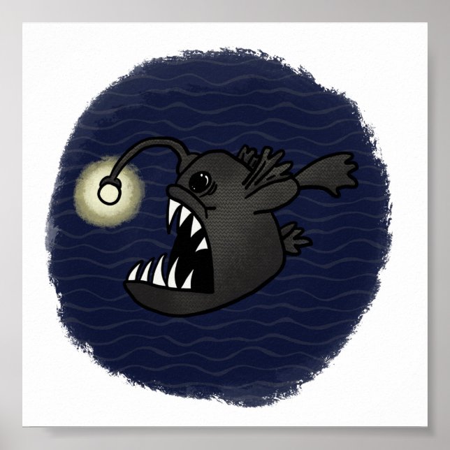 Lantern Fish Print Poster (Vorne)