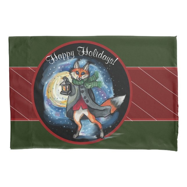 Lantern Fox Willkommen Kissenbezug (Vorderseite)