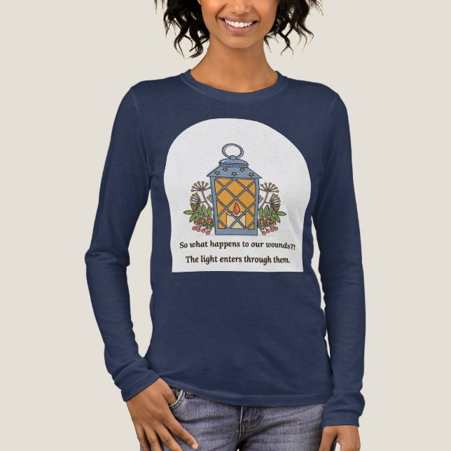 Lantern of Healing | Gentle Light & Spiritual Hope Tri-Blend Shirt (Vorderseite)