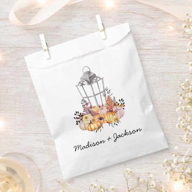 Lantern Wasserfarbenherbst Personalisiert Geschenktütchen (Ausgeschnitten)
