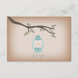 Lanterne bleu-clair inspirée de carte RSVP