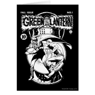 Lanterne verte avec cape en combat, noir et blanc