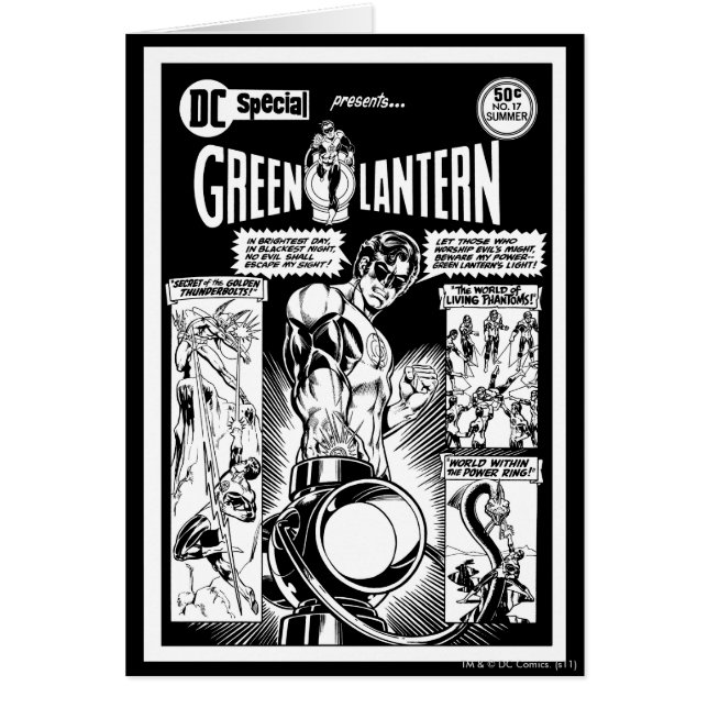 Lanterne verte - Bande dessinée verte, noir et bla (Devant)
