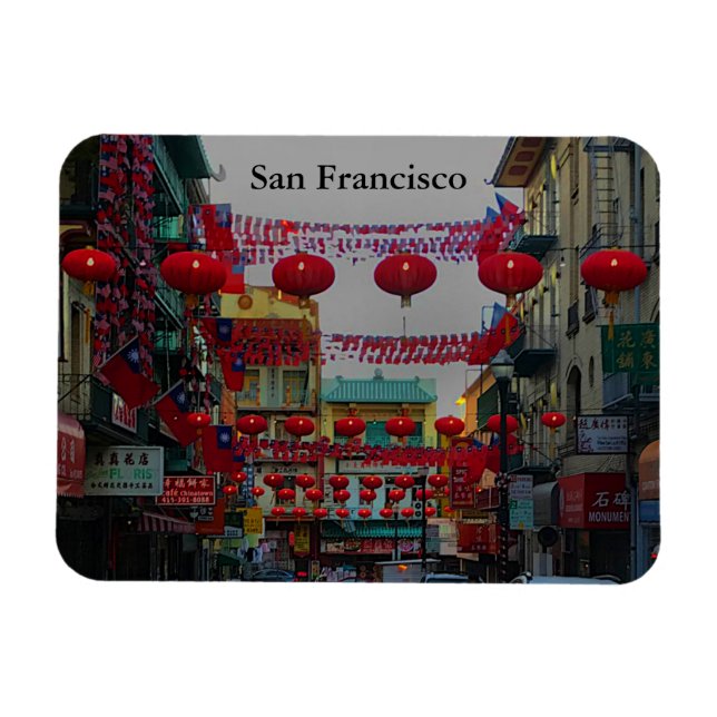 Lanternes chinatown de San Francisco #4 Magnet (Horizontal)