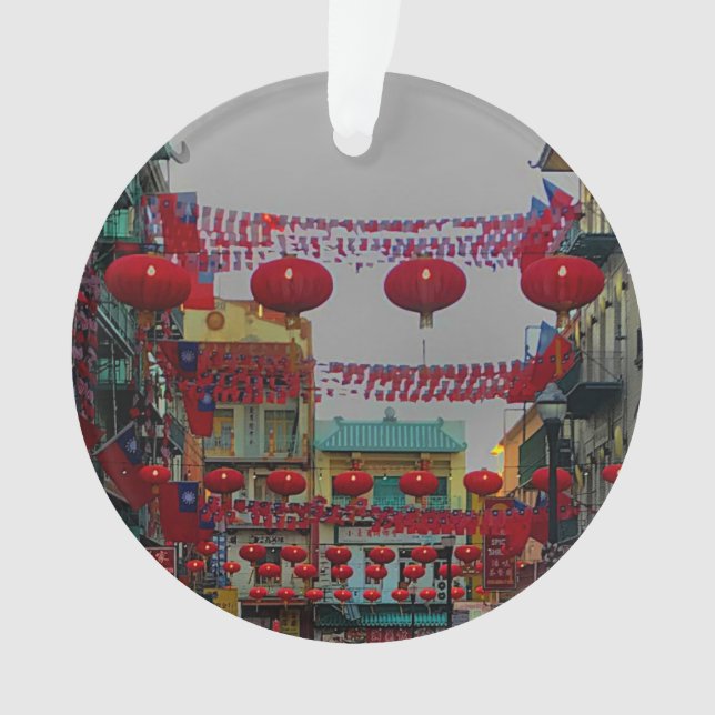 Lanternes Chinatown de San Francisco #4 Ornement (devant)