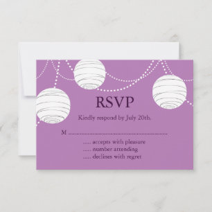 Lanternes de parti sur RSVP violet