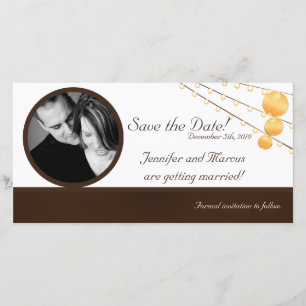 Lanternes en papier Faire-part 4x8 Fiançailles sur