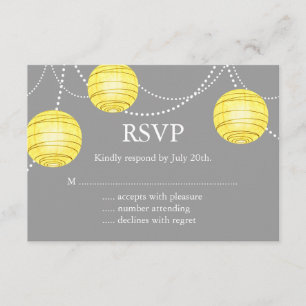 Lanternes Jaunes et Gris RSVP