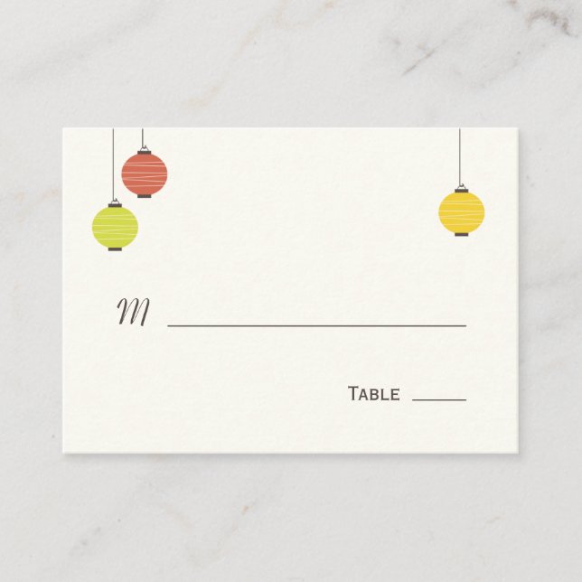 Lanternes pendantes Cartes Mariages (Devant)