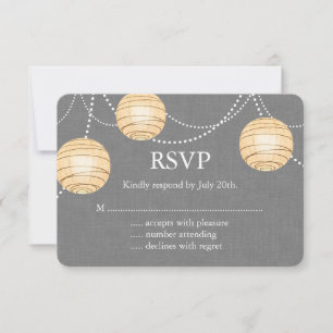 Lanternes sur Burlap gris RSVP 2