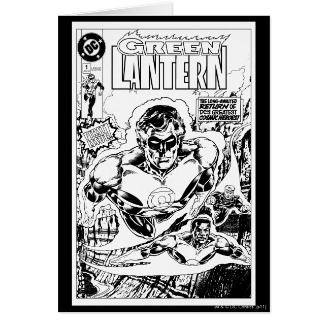 Lanternes vertes volantes, noir et blanc (Devant)