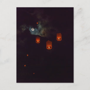Lanterns am Himmel Postkarte