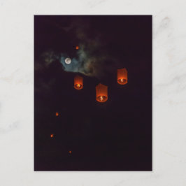 Lanterns am Himmel Postkarte