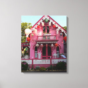 Lanterns and Pink Gingerbread - Martha's Vineyard Leinwanddruck