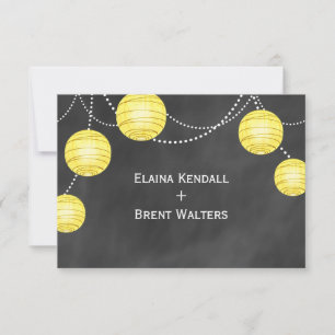 Lanterns auf Chalk-UAWG in Gelb RSVP Karte