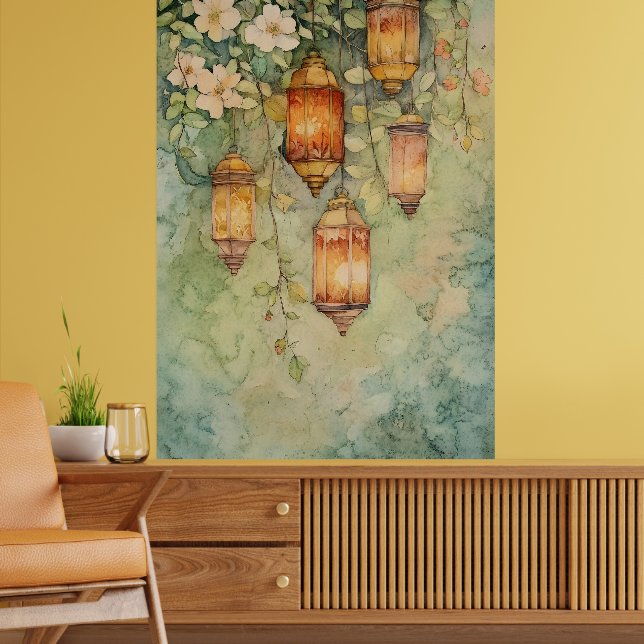 Lantern's Dream, reminiscent of Moroccan or simila Poster (Wohnzimmer 2)