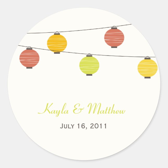 Lanterns halten Stickereien oder Umschlag Aufklebe Runder Aufkleber (Vorderseite)