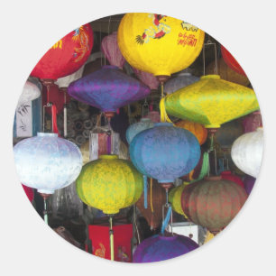Lanterns in Hoi An, Vietnam Runder Aufkleber