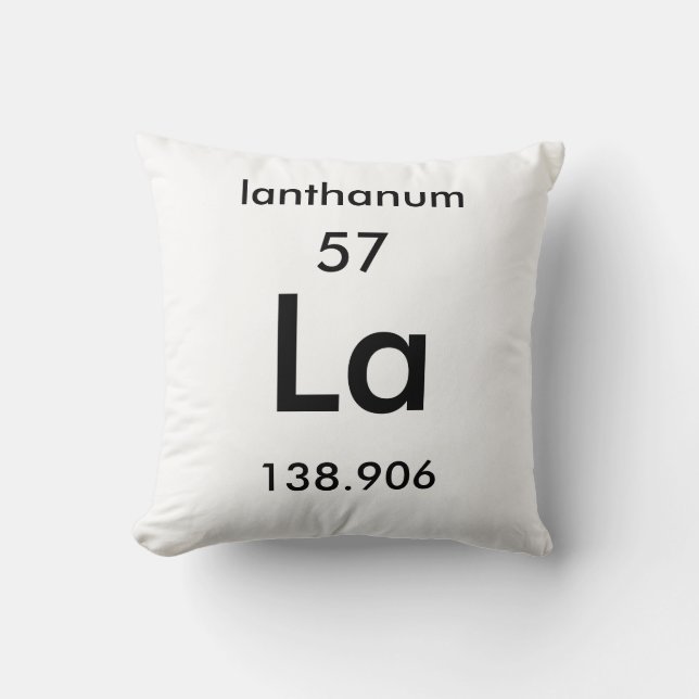 Lanthan-Kissen des Periodensystem-57 Kissen (Vorderseite)