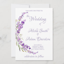 Lanvender Bouquet Einladung zur Hochzeit