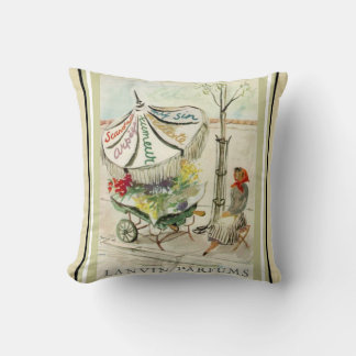 Lanvin Parfums Französisch Print Throw Kissen