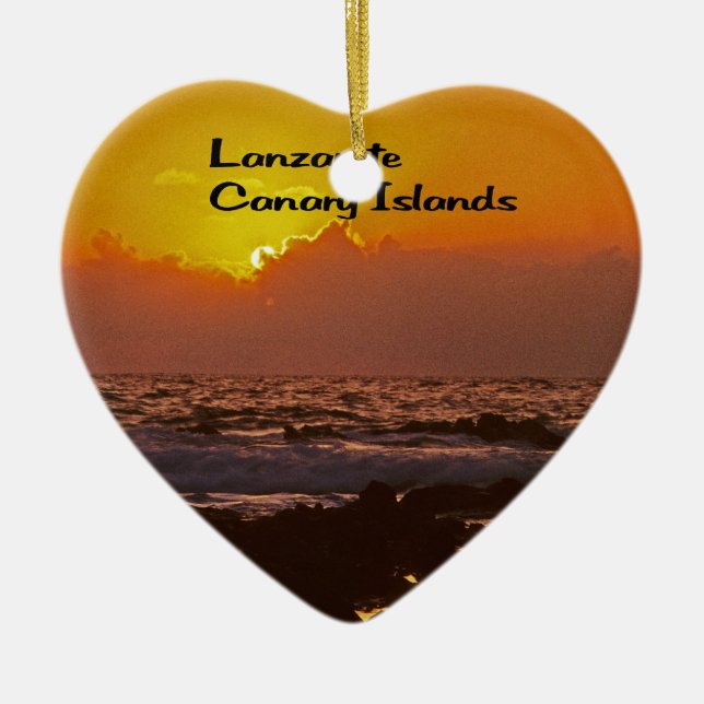 Lanzarote-Sonnenuntergang Keramikornament (Vorne)