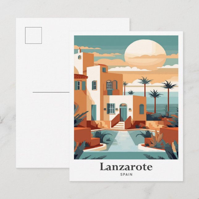Lanzarote Spanien Kunst, Dichtung und Musik Postkarte (Vorne/Hinten)