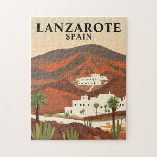Lanzarote Spanien Puzzle Vintage Reise Szene