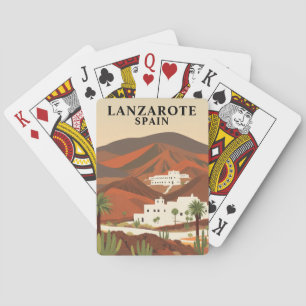 Lanzarote Spanien Spielkarten-Deck Vintage Reise Spielkarten