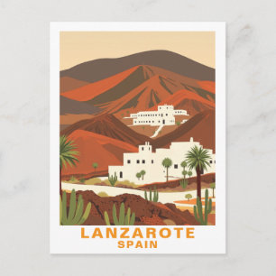 Lanzarote vintage, Espagne Carte Postale de Voyage