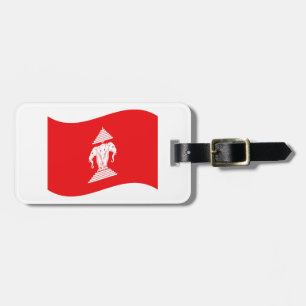 Lao Erawan Dreikopf-Elefanten-Flagge schwenkt Gepäckanhänger
