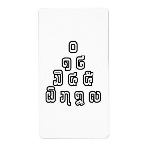 Lao / Laos Numbers Pyramid Laotian Sprachskript