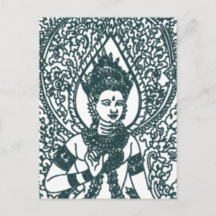 LAO - THAI - CAMBODDHIST ANGEL GOD POSTKARTE