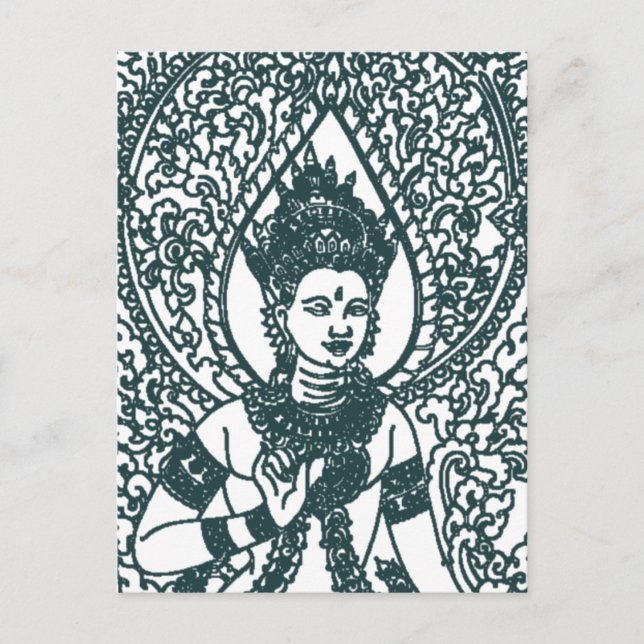 LAO - THAI - CAMBODDHIST ANGEL GOD POSTKARTE (Vorderseite)
