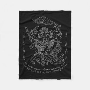 Lao Thai Khmer Sak Yant Tattoo Fleecedecke