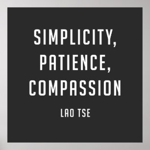 Lao Tse Zitat für Zen-Liebhaber Poster