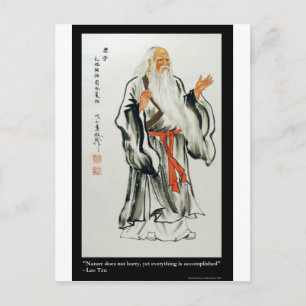 Lao Tzu Die Natur Eilt Nie Zitate Geschenke & T-Sh Postkarte