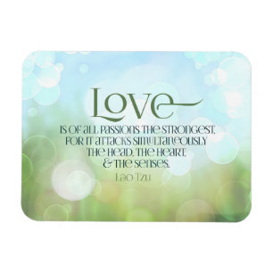 Lao Tzu Inspiration Zitat "Liebe" flexibel Magnet