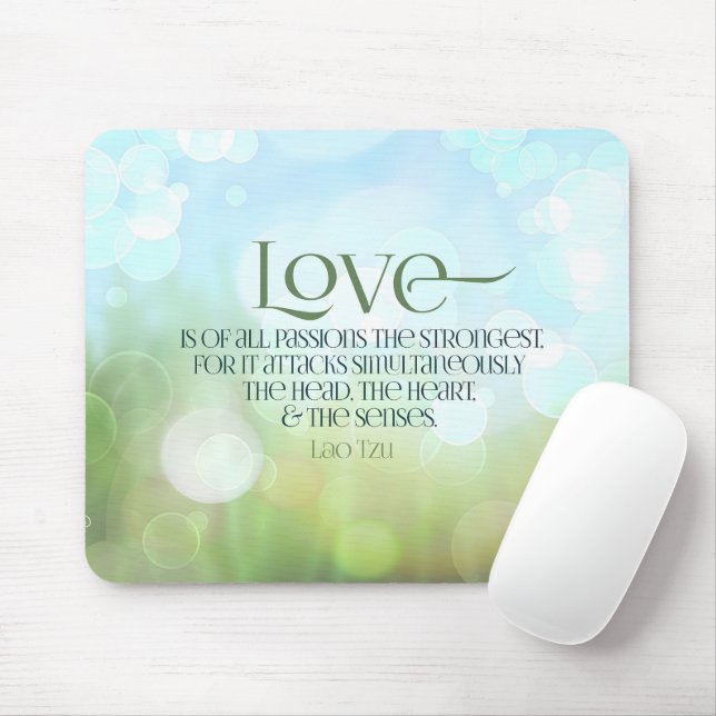 Lao Tzu Inspiration Zitat "Liebe" Mousepad (Mit Mouse)