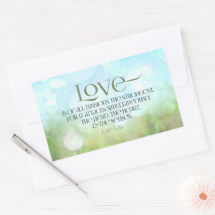 Lao Tzu Inspiration Zitat "Liebe" Rechteckiger Aufkleber
