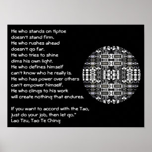 Lao Tzu inspirierendes Zitat Mandala Poster