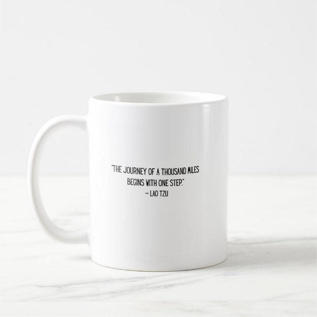 Lao Tzu Motivations-Kaffeetasse Kaffeetasse (Links)