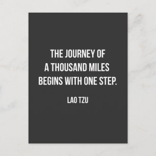 Lao Tzu Motivationszitat. Postkarte