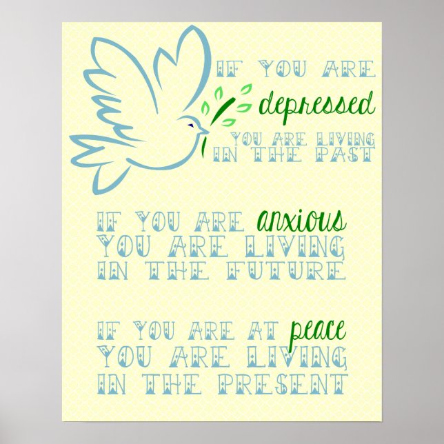 Lao Tzu Motivierend Poster Dove Peace (Vorne)