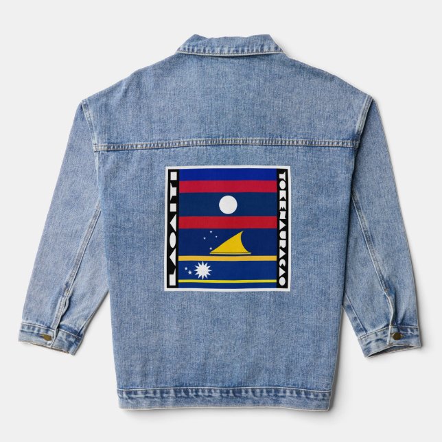Laoaiti und Tokenauracao Jeansjacke (Rückseite)