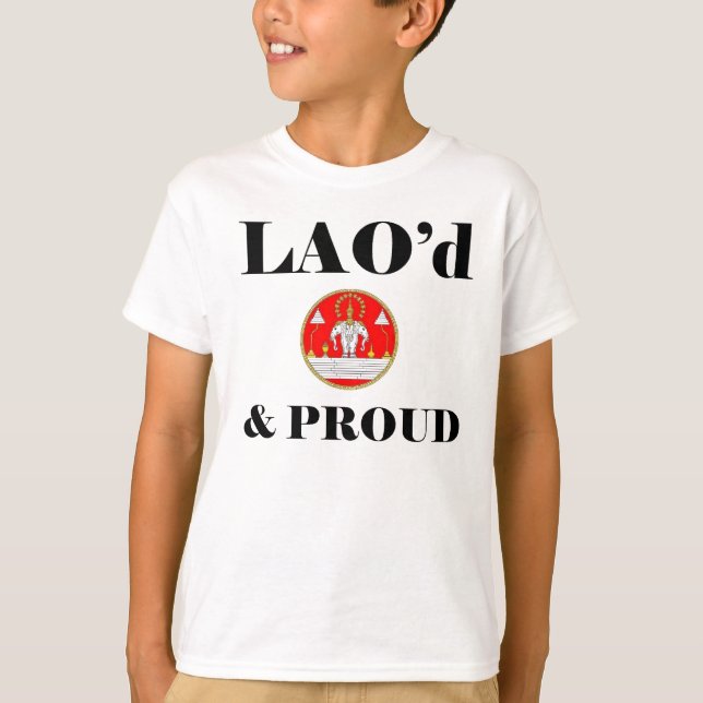 LAO'd et T-shirt FIER d'enfants (Devant)