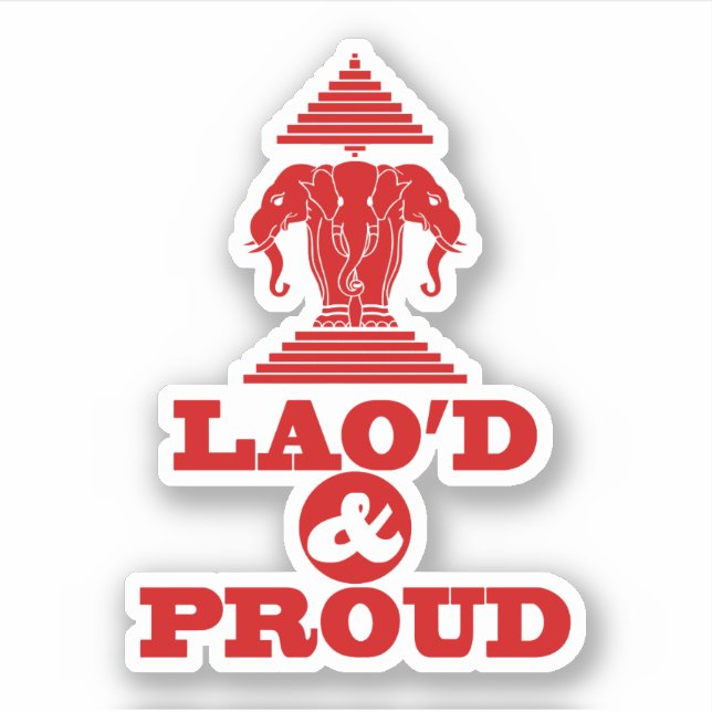 LAO'D & PROUD AUFKLEBER (Vorderseite)
