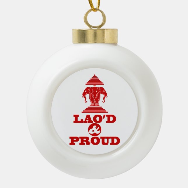 LAO'D & PROUD KERAMIK Kugel-Ornament (Vorderseite)