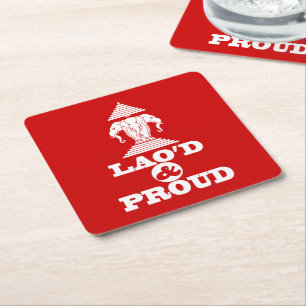 LAO'D & PROUD RECHTECKIGER PAPPUNTERSETZER