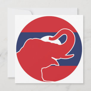 Laos Asiatischer Elefant Laotischer Nationale Tier Einladung
